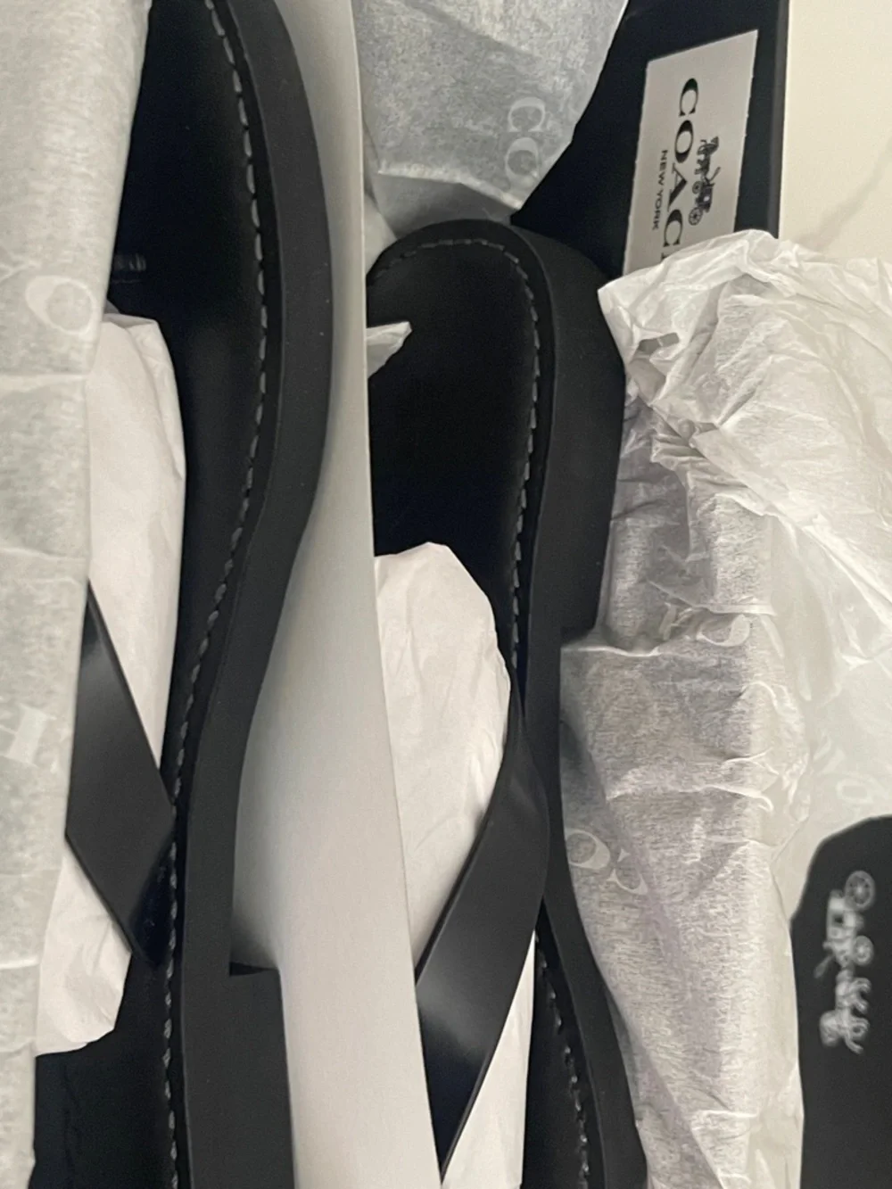 Coach Brianna Leather Sandals Size 5b - Picture 6 of 7